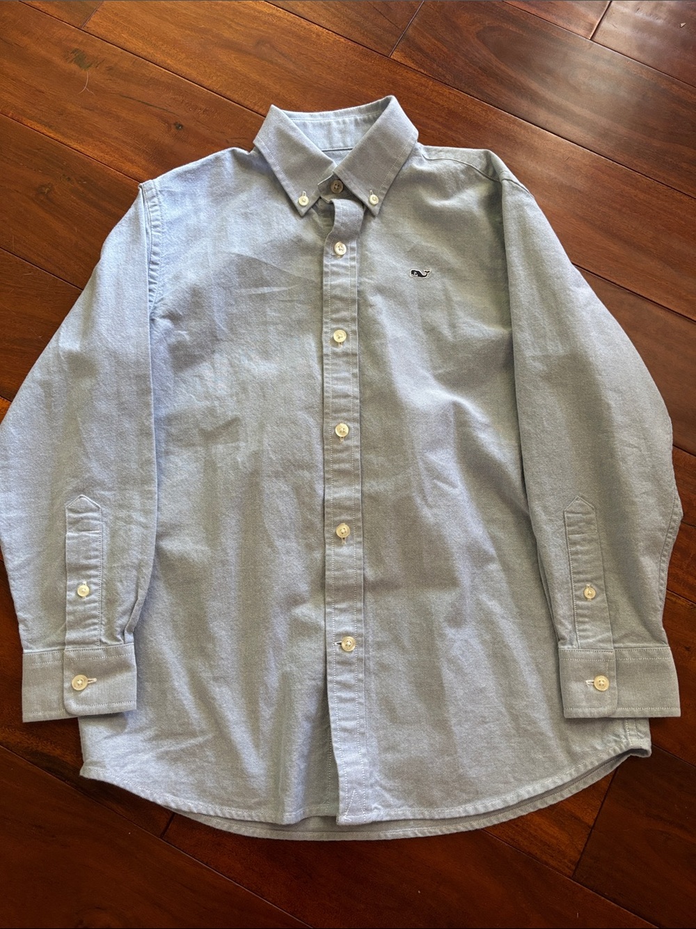 Vineyard Vines Boys Light Blue Long Sleeve Dress Shirt Size Small 8-10